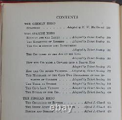 Rare Antique Old Book King Arthur Robin Hood Vikings 1907 Illustrated Fairy Tale