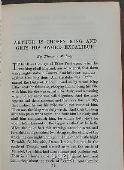 Rare Antique Old Book King Arthur Robin Hood Vikings 1907 Illustrated Fairy Tale