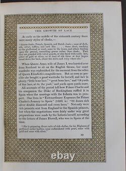 Rare Antique Old Book Lace 1904 Illustrated Italian Spanish Irish Fashion