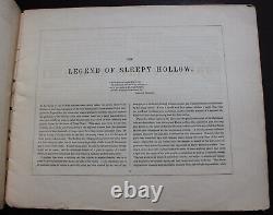 Rare Antique Old Book Legend of Sleepy Hollow 1849 Illustrated Occult Scarce
