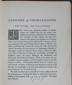 Rare Antique Old Book Legends Of Charlemagne 1924 Illustrated Fairy Tale Story