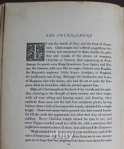 Rare Antique Old Book Legends Of Charlemagne 1924 Illustrated Fairy Tale Story