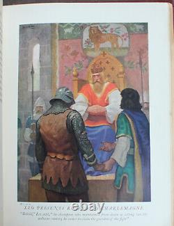 Rare Antique Old Book Legends Of Charlemagne 1924 Illustrated Fairy Tale Story