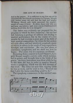 Rare Antique Old Book Life of Mozart 1845 Music History Prodigy Classical Scarce