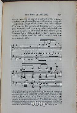 Rare Antique Old Book Life of Mozart 1845 Music History Prodigy Classical Scarce