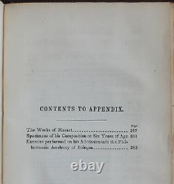 Rare Antique Old Book Life of Mozart 1845 Music History Prodigy Classical Scarce