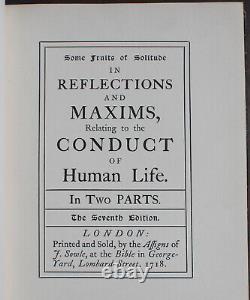 Rare Antique Old Book Maxims William Penn 1901 Master Servant Secrecy + more