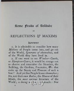 Rare Antique Old Book Maxims William Penn 1901 Master Servant Secrecy + more