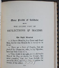 Rare Antique Old Book Maxims William Penn 1901 Master Servant Secrecy + more