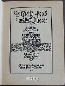 Rare Antique Old Book Medieval Fairy Tale 1931 Illustrated Queen Knights Wolf