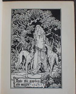 Rare Antique Old Book Medieval Fairy Tale 1931 Illustrated Queen Knights Wolf