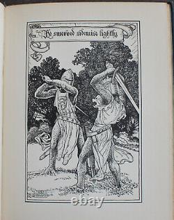 Rare Antique Old Book Medieval Fairy Tale 1931 Illustrated Queen Knights Wolf