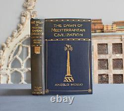 Rare Antique Old Book Mediterranean Civilization 1910 Illustrated Italy Egypt