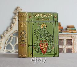 Rare Antique Old Book Norway 1905 Illustrated Norse Nordic Land Legends People