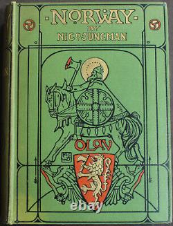 Rare Antique Old Book Norway 1905 Illustrated Norse Nordic Land Legends People