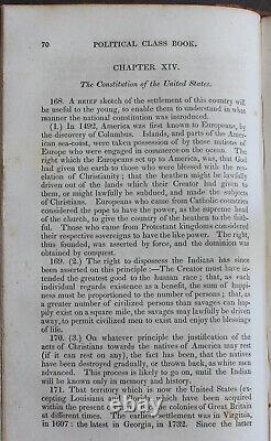 Rare Antique Old Book Origin & Nature Political Power 1835 United States America