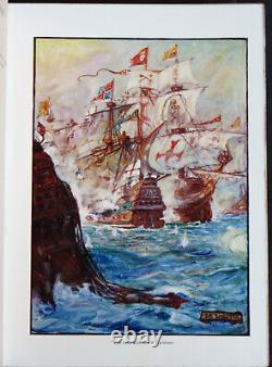 Rare Antique Old Book Outposts Empire 1908 Illustrated Spain Pirates Caribbean
