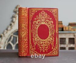 Rare Antique Old Book Poems Thomas Moore 1857 Illustrated Scarce Poetry Gilt