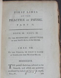 Rare Antique Old Book Practice Of Physic 1784 John Hopkins Provenance Medical