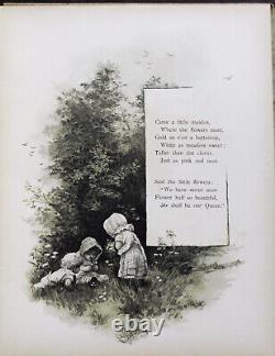 Rare Antique Old Book Queen of the Meadow 1890 1st Edition Illustrated Children