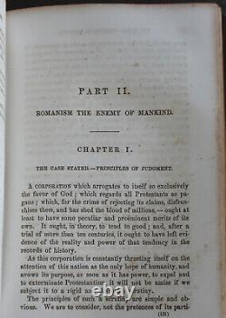 Rare Antique Old Book Religious Conspiracy Exposed 1855 Illustrated Pope America