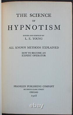 Rare Antique Old Book Science Hypnotism 1928 Illustrated Occult Control