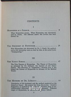 Rare Antique Old Book Science Hypnotism 1928 Illustrated Occult Control