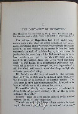 Rare Antique Old Book Science Hypnotism 1928 Illustrated Occult Control