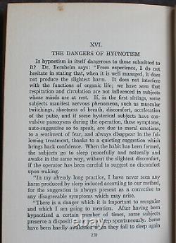 Rare Antique Old Book Science Hypnotism 1928 Illustrated Occult Control