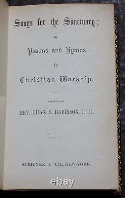 Rare Antique Old Book Songs For The Sanctuary 1879 Christian Religion Scarce
