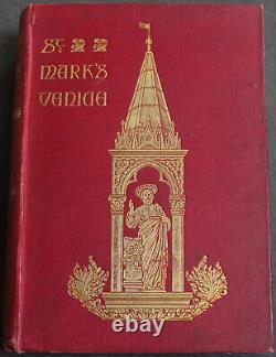 Rare Antique Old Book St. Mark's Church Venice 1898 Illustrated Italy Europe