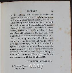 Rare Antique Old Book St. Mark's Church Venice 1898 Illustrated Italy Europe