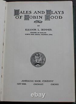 Rare Antique Old Book Tales Of Robin Hood 1915 1st Edition Illustrated Scarce