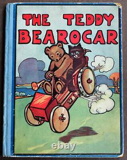 Rare Antique Old Book Teddy Bear Fairy Tale 1912 1st Edition Illustrated Cat ++