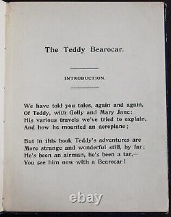 Rare Antique Old Book Teddy Bear Fairy Tale 1912 1st Edition Illustrated Cat ++