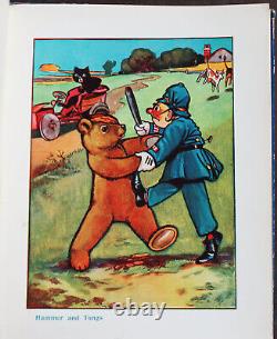 Rare Antique Old Book Teddy Bear Fairy Tale 1912 1st Edition Illustrated Cat ++