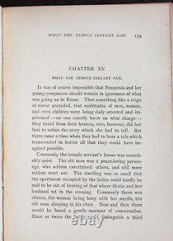 Rare Antique Old Book The Burning of Rome 1892 Illustrated Nero Italy Scarce +++