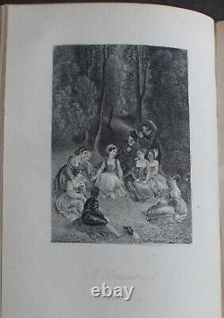 Rare Antique Old Book The Decameron Boccaccio 1890 Illustrated Italian Tales