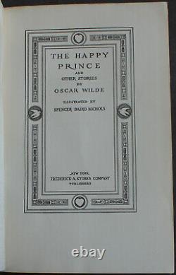 Rare Antique Old Book The Happy Prince 1913 Illustrated Fairy Tales Oscar Wilde