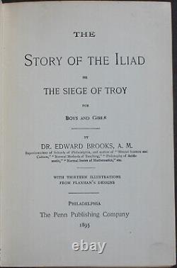 Rare Antique Old Book The Iliad 1895 Illustrated Siege Of Troy Greece Tale War