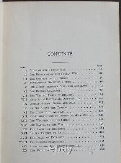 Rare Antique Old Book The Iliad 1895 Illustrated Siege Of Troy Greece Tale War