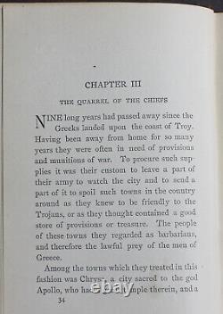 Rare Antique Old Book The Iliad 1895 Illustrated Siege Of Troy Greece Tale War