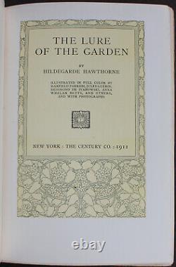 Rare Antique Old Book The Lure Of The Garden 1911 Illustrated Nature Plants