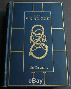 Rare Antique Old Book The Viking Age Vol 1 1889 Heavily Illustrated Scarce Work