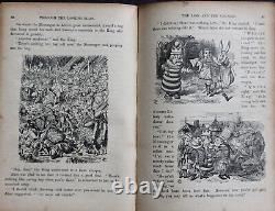 Rare Antique Old Book Through the Looking Glass 1911 Illustrated Wonderland