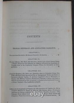 Rare Antique Old Book US Party Leaders 1855 Hamilton Jefferson Jackson America