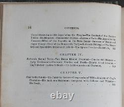 Rare Antique Old Book US Party Leaders 1855 Hamilton Jefferson Jackson America