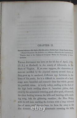 Rare Antique Old Book US Party Leaders 1855 Hamilton Jefferson Jackson America