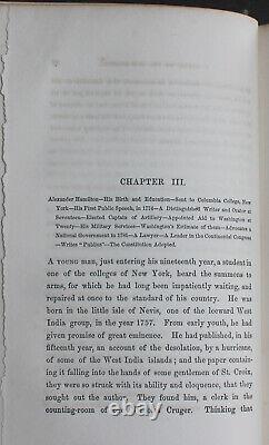 Rare Antique Old Book US Party Leaders 1855 Hamilton Jefferson Jackson America