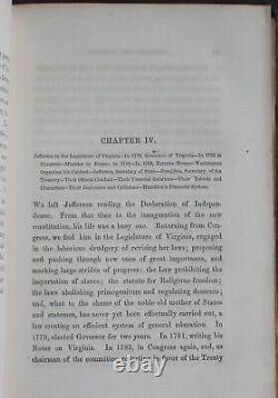 Rare Antique Old Book US Party Leaders 1855 Hamilton Jefferson Jackson America